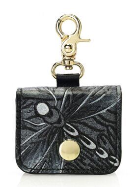NWT Anuschka Dragonfly Hand Painted Leather Airpod Case
